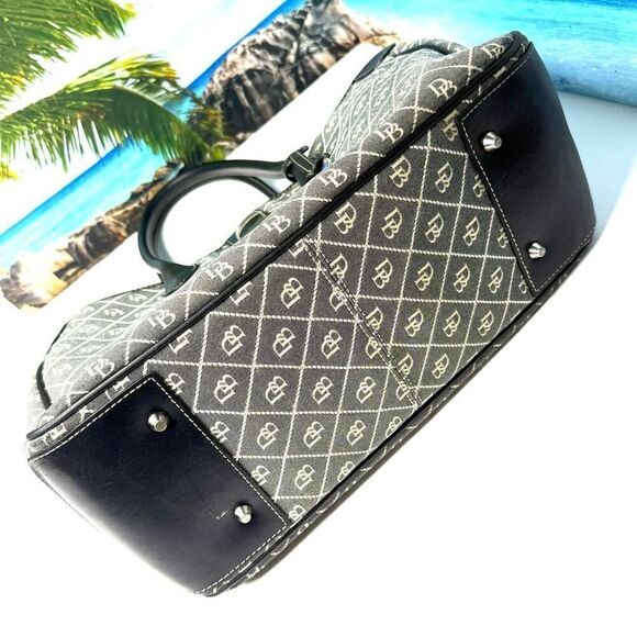 Dooney & Bourke Signature DB Canvas Satchel Tote Monogram Large Tote - Picture 5 of 15